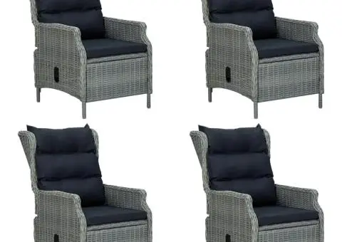 Set de mobilier pentru grădină, 5 piese, gri deschis - 5/5