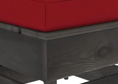 Canapea de mijloc modulară cu perne, gri, lemn tratat - 5/5