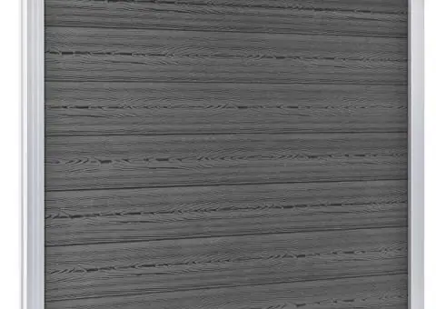 Set panouri gard, 526x146 cm, negru, WPC - 4/5