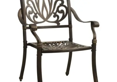 Set mobilier bistro, 3 piese, bronz, aluminiu turnat - 4/5