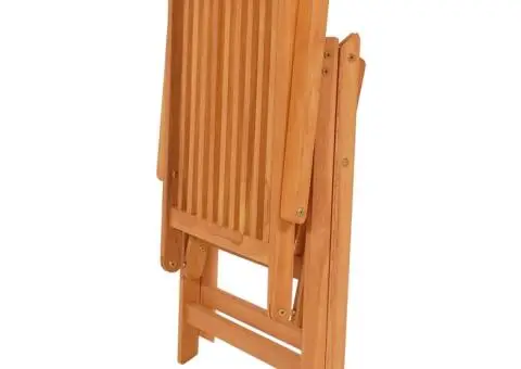 Scaune de grădină rabatabile cu perne, 8 buc., lemn masiv tec - 5/5