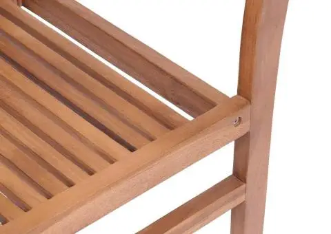 Scaune de bucătărie cu perne bej, 8 buc., lemn masiv de tec - 5/5