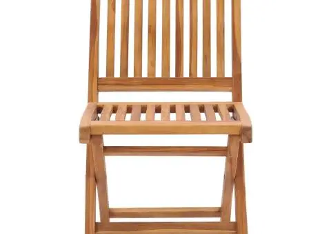 Scaune pliabile de grădină cu perne, 8 buc., lemn masiv de tec - 5/5