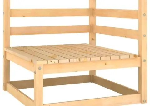 Set mobilier de grădină, 7 piese, lemn masiv de pin - 4/5