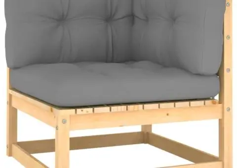 Set mobilier grădină cu perne, 10 piese, lemn masiv de pin - 3/5