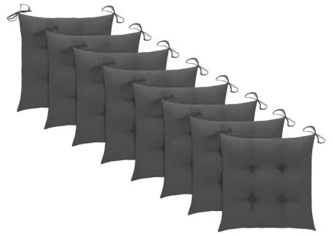 Scaune de exterior cu perne, 8 buc., lemn masiv de acacia - 4/5