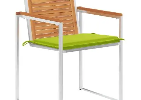 Scaune de grădină cu perne, 6 buc., lemn masiv de acacia - 2/5