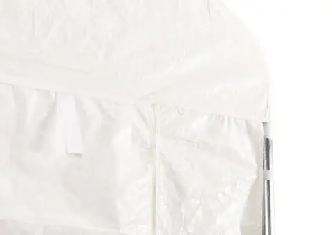 Foișor cu acoperiș, alb, 4,46x4,08x3,22 m, polietilenă - 5/5