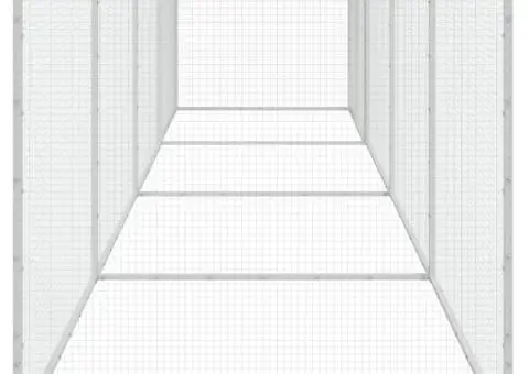 Coteț pui cu acoperiș, antracit, 403x98x90 cm, oțel galvanizat - 4/5