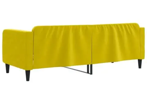 Pat de zi, galben, 80x200 cm, catifea - 5/5