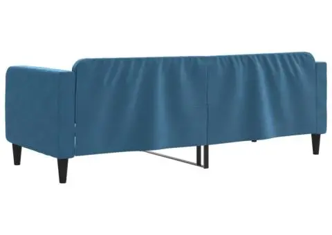 Pat de zi, albastru, 80x200 cm, catifea - 5/5