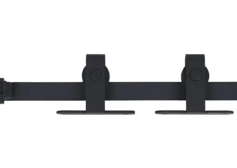 Set glisare ușă mini pentru dulap, oțel carbon, 183 cm - 3/5