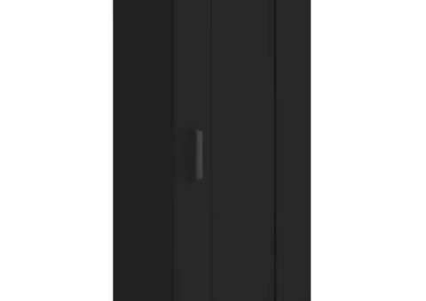 Dulap de perete, negru, 34,5x34x90 cm, lemn prelucrat - 2/5