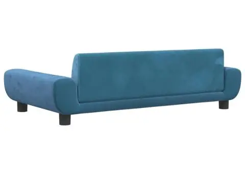 Canapea pentru copii, albastru, 100x54x33 cm, catifea - 5/5