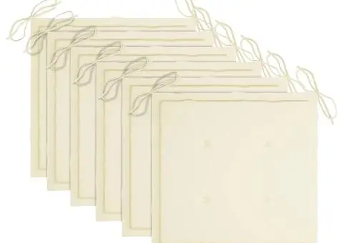 Scaune de exterior cu perne, 6 buc., lemn masiv de acacia - 4/5