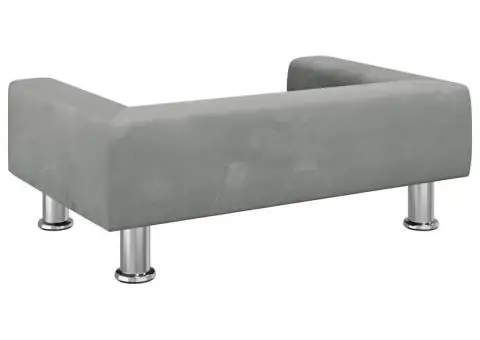 Canapea pentru copii, gri deschis, 70x45x26,5 cm, catifea - 5/5