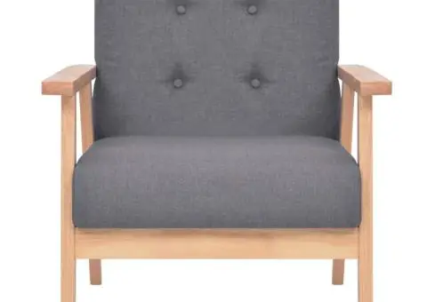 Set canapea 2 piese, textil, gri închis - 5/5