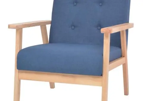 Set canapea, 2 piese, textil, albastru - 4/5