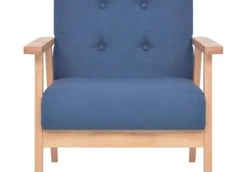 Set canapea, 2 piese, textil, albastru - 5/5