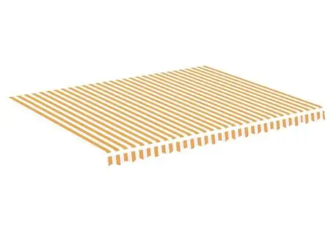 Pânză de rezervă copertină, galben și alb, 4,5x3,5 m - 2/5