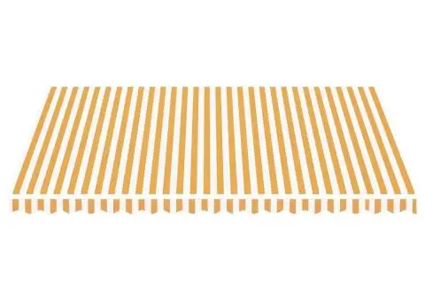Pânză de rezervă copertină, galben și alb, 4,5x3,5 m - 3/5