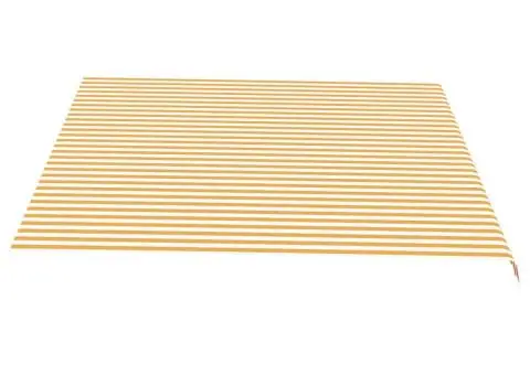 Pânză de rezervă copertină, galben și alb, 4,5x3,5 m - 4/5