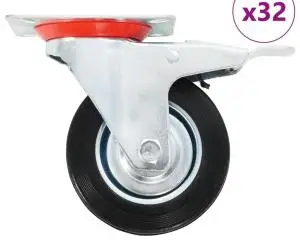 vidaXL Roți pivotante, 32 buc., 100 mm