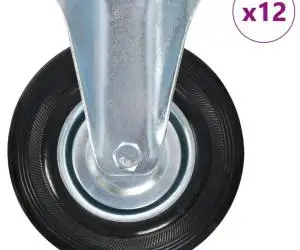 Roți fixe, 12 buc., 125 mm