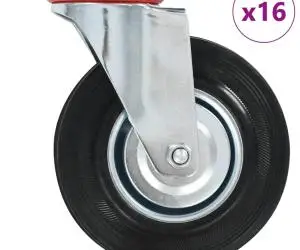 vidaXL Roți pivotante, 16 buc., 125 mm