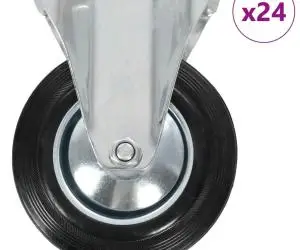 vidaXL Roți fixe, 24 buc., 160 mm
