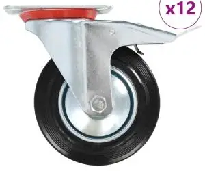 vidaXL Roți pivotante, 12 buc., 160 mm