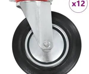 vidaXL Roți pivotante, 12 buc., 200 mm