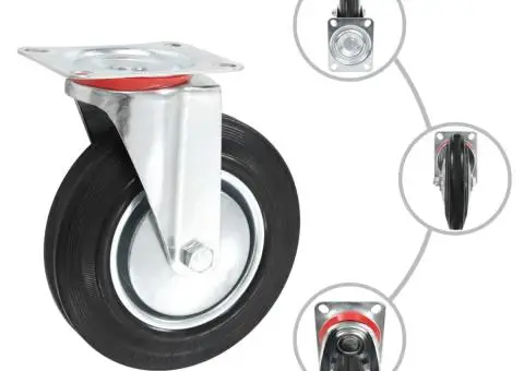 Roți pivotante, 12 buc., 200 mm - 2/5