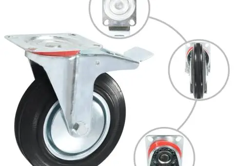 Roți pivotante, 24 buc., 200 mm - 2/5