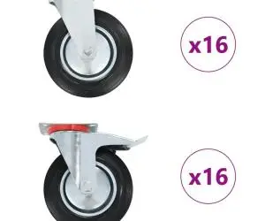 vidaXL Roți pivotante, 32 buc., 200 mm