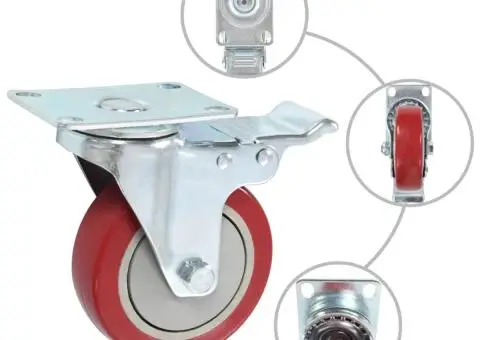 Roți pivotante, 24 buc., 100 mm - 2/5