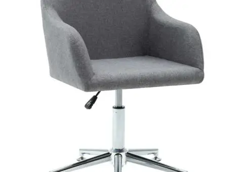 Scaun de birou pivotant, gri deschis, material textil - 1/5