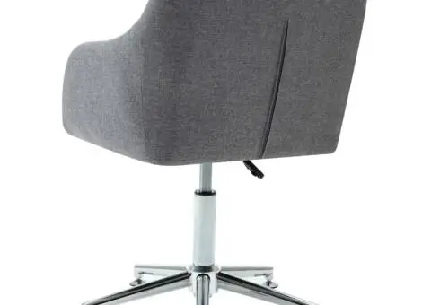 Scaun de birou pivotant, gri deschis, material textil - 4/5