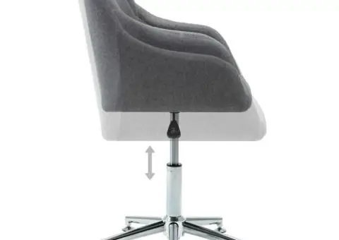 Scaun de birou pivotant, gri deschis, material textil - 5/5