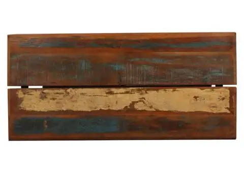 Set mobilier de bar, 5 piese, lemn reciclat și piele naturală - 3/5