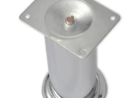 Picioare rotunde de canapea, 8 buc., 180 mm, crom - 3/4