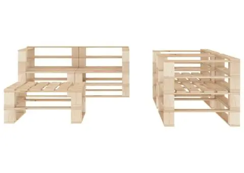 Set mobilier de grădină din paleți, 5 piese, lemn - 2/5