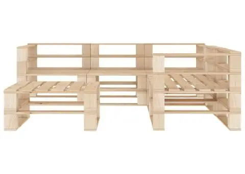 Set mobilier de grădină din paleți, 6 piese, lemn - 2/5