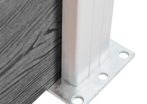 Gard de grădină, gri, 526 x 106 cm, WPC - 5/5