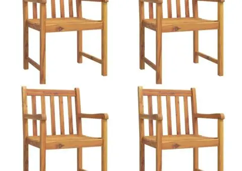 Scaune de grădină, 4 buc., 56x55,5x90 cm, lemn masiv de acacia - 2/5