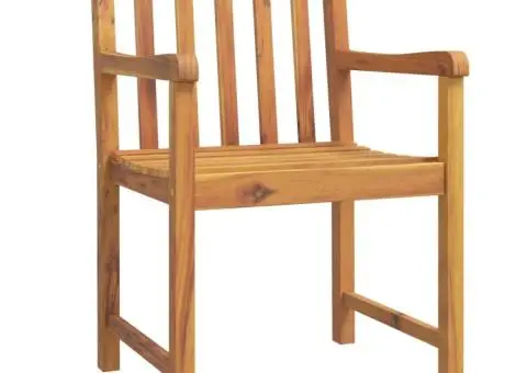 Scaune de grădină, 4 buc., 56x55,5x90 cm, lemn masiv de acacia - 3/5