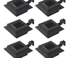 vidaXL Lămpi solare de exterior cu LED, 6 buc, negru, 12 cm, pătrat