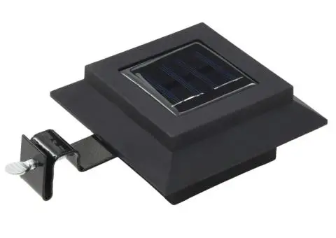 Lămpi solare de exterior cu LED, 6 buc, negru, 12 cm, pătrat - 3/5