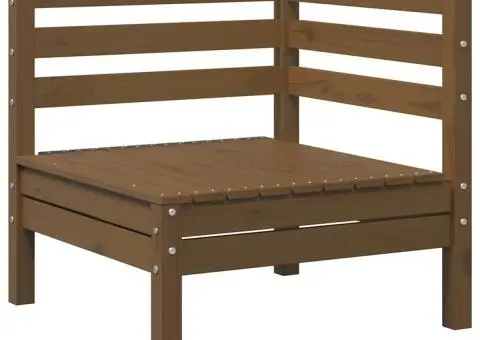 Set mobilier de grădină, 3 piese, maro miere, lemn masiv de pin - 2/5