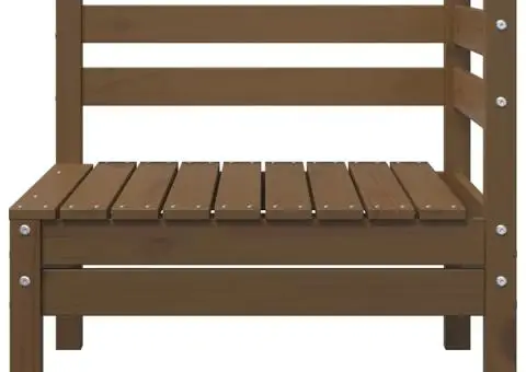 Set mobilier de grădină, 3 piese, maro miere, lemn masiv de pin - 3/5